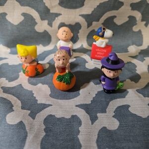 1996 Peanuts Pumpkin Patch - Merry Miniature Set of 5 Hallmark
